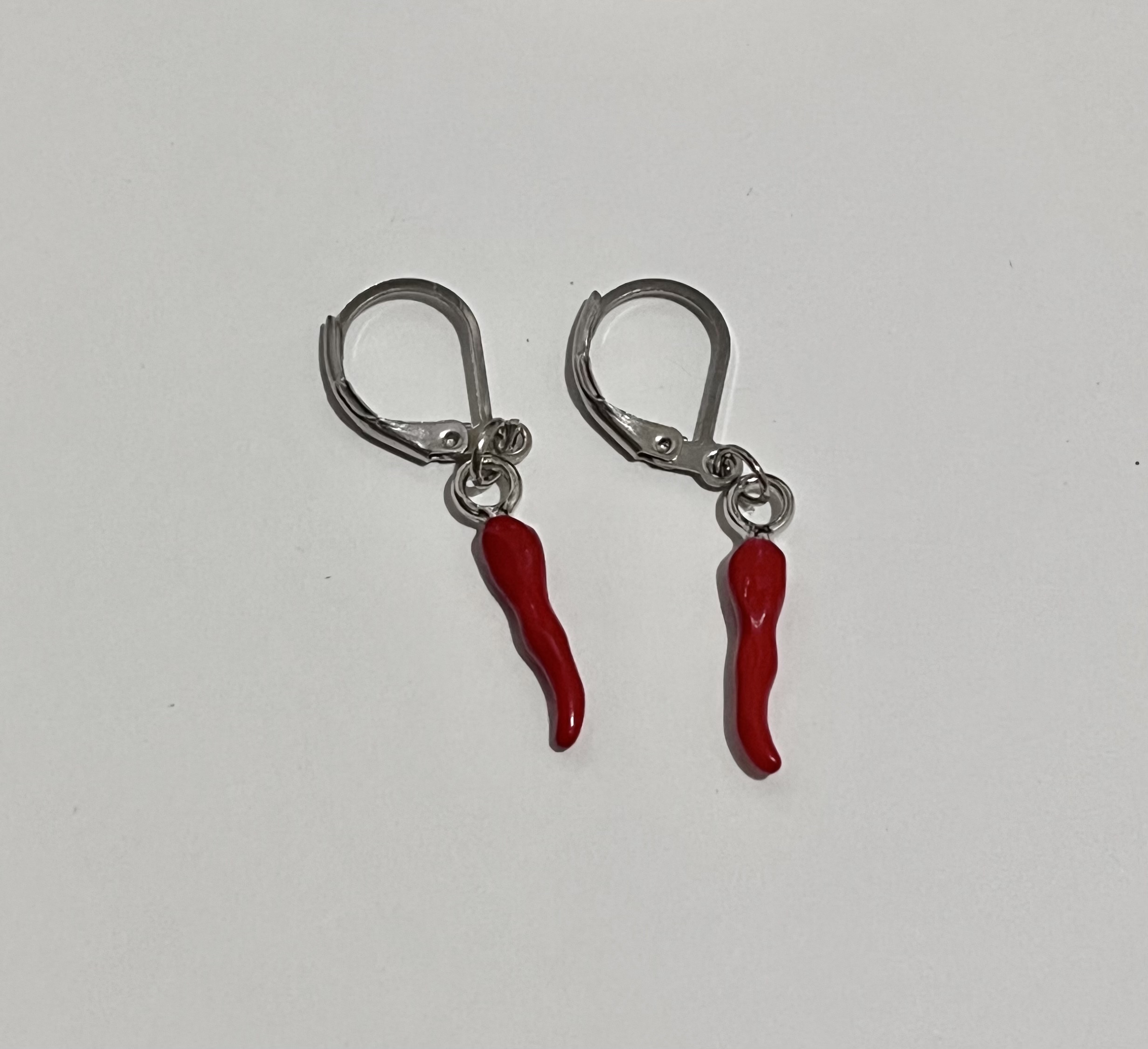 گوشواره فلفلی حلقه ای 🌶️